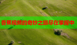 香蕉视频的奇妙之旅尽在掌握中