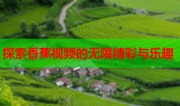 探索香蕉视频的无限精彩与乐趣